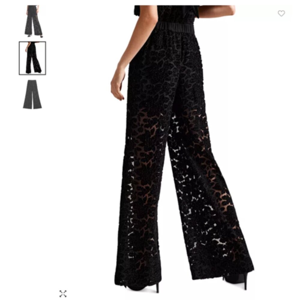 Ted Baker Claudya Velvet Devore Wide Leg Pants